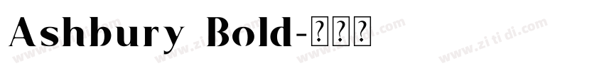 Ashbury Bold字体转换